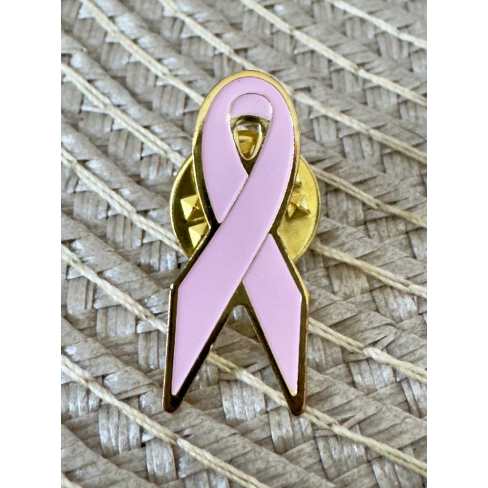 LOT Of 10 ❗️Awareness Ribbon Lapel Pin Breast Cancer Pink Enamel and Gold Metal
